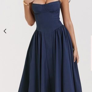 House of CB Samaria Navy Corset Dress